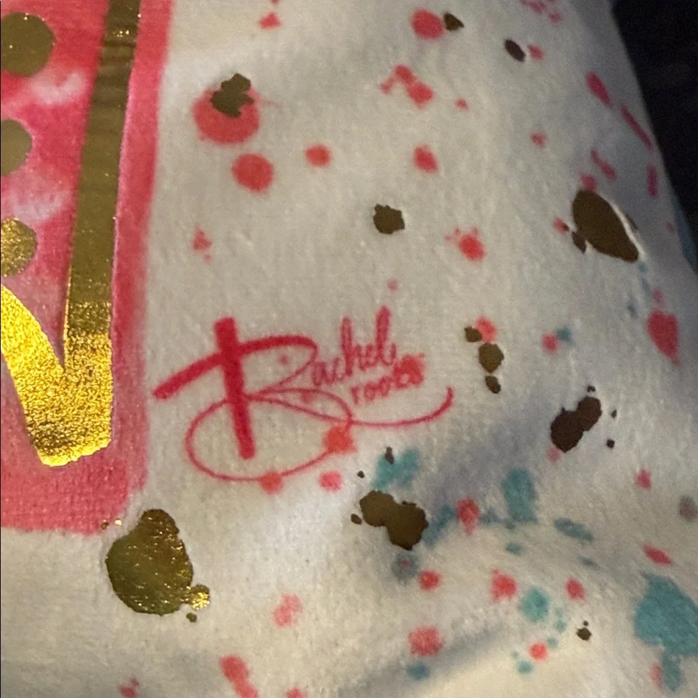 Rachel Brooks Design Gold Foil Nutcracker Pink & Teal 18”x18” Christmas Pillow